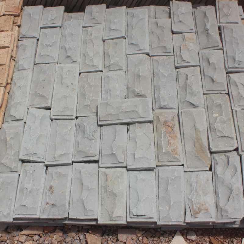 Green/Grey bush hammered Stone - Image 2